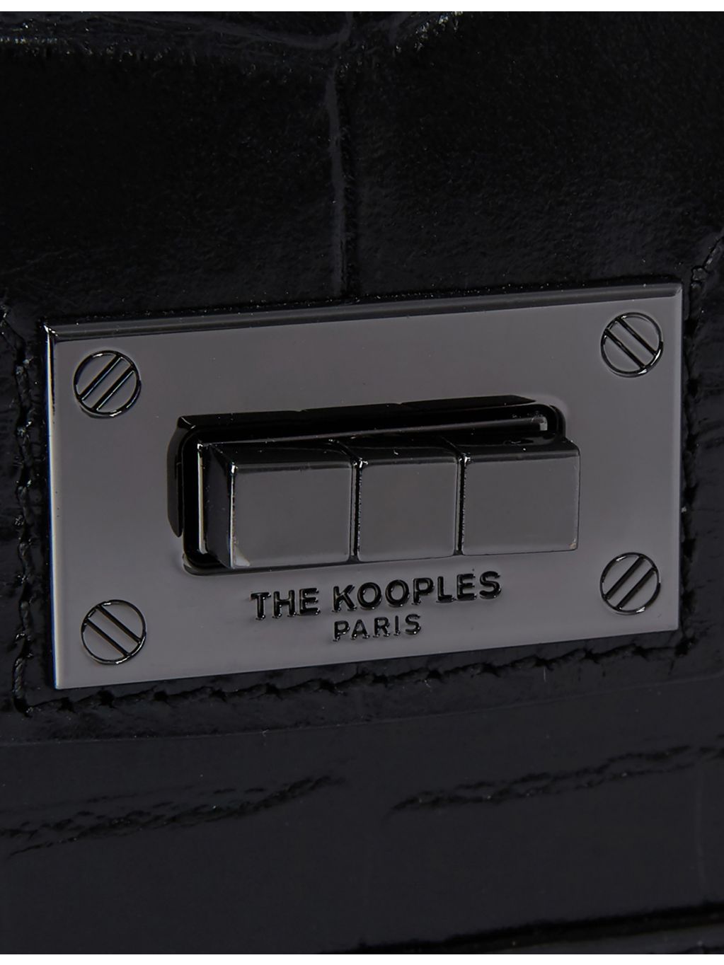 The Kooples Emily croc-embossed leather cross-body bag (British brand)