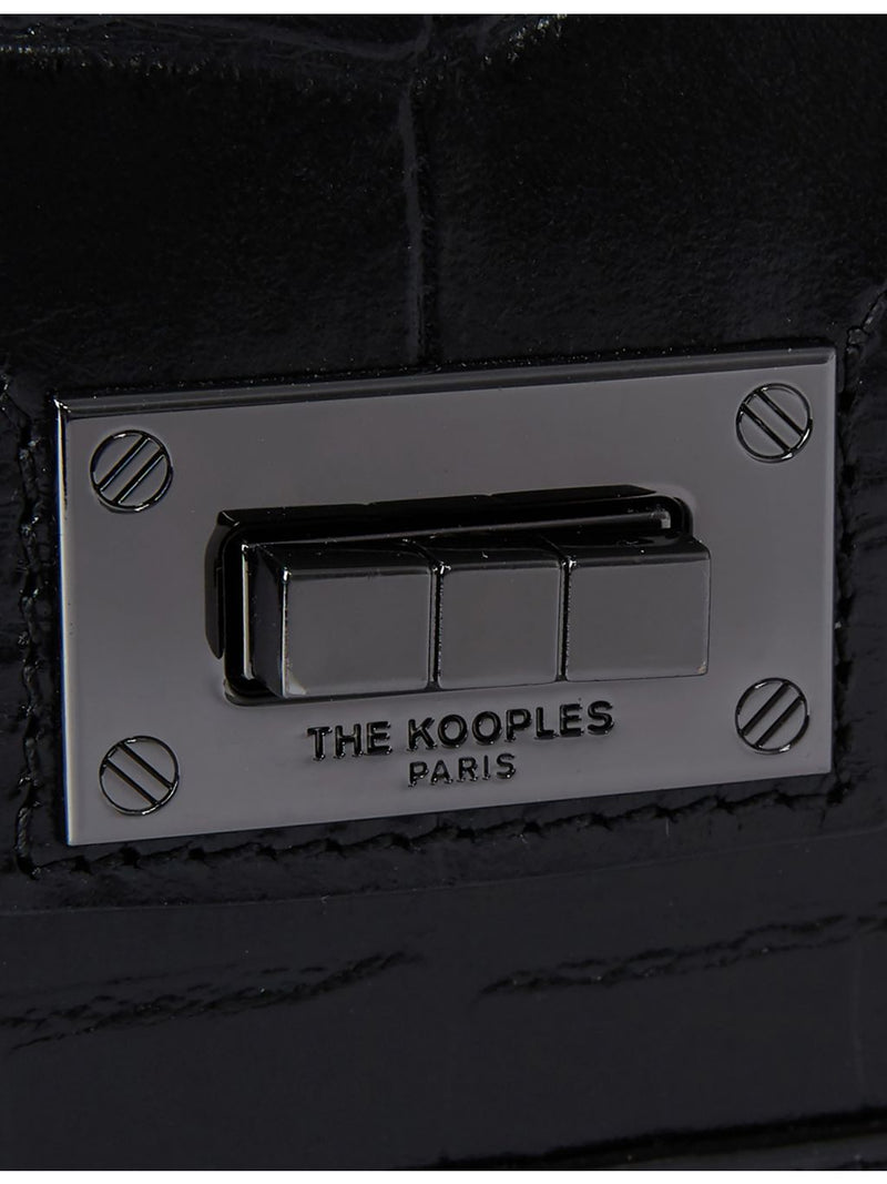 The Kooples Emily croc-embossed leather cross-body bag (British brand)