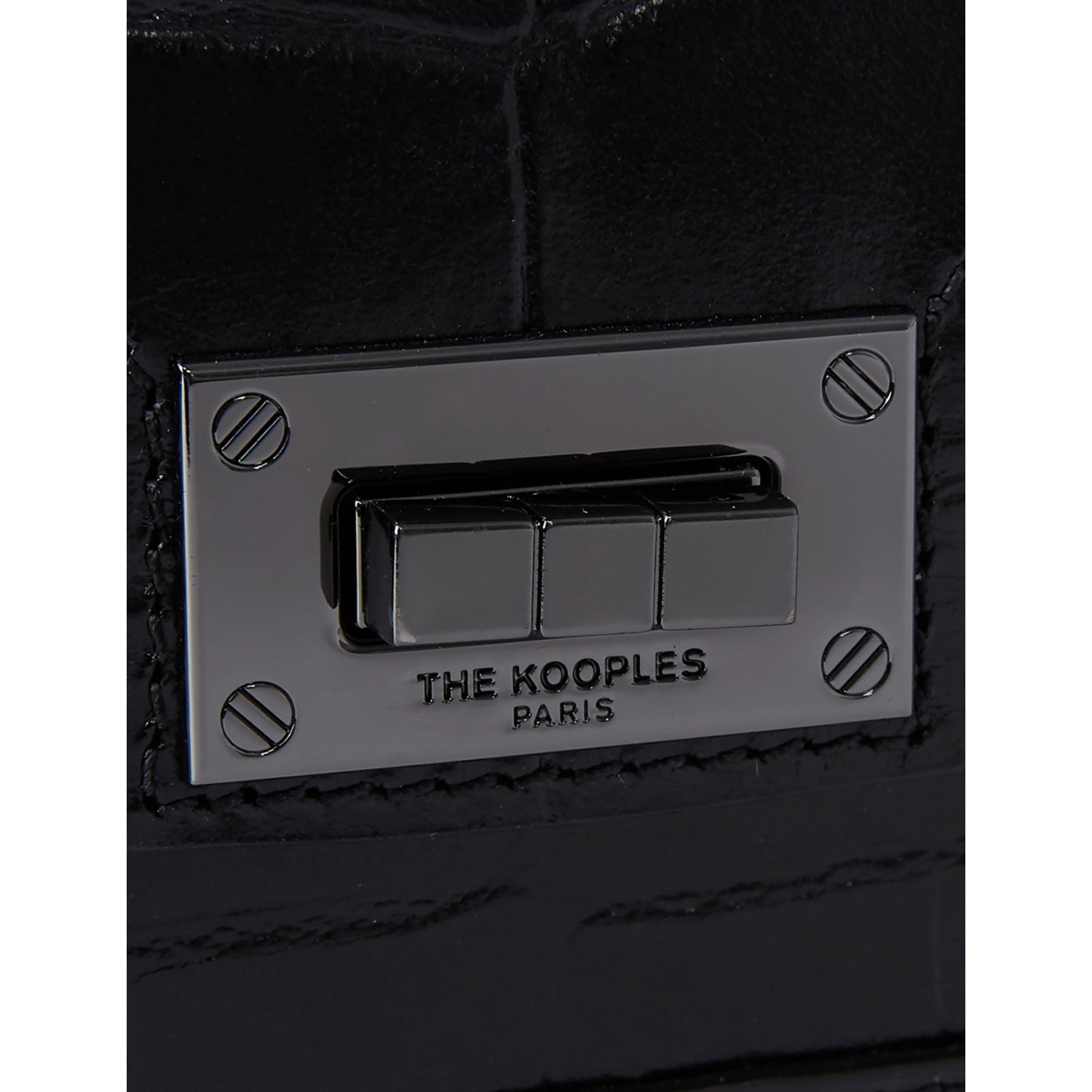 The Kooples Emily croc-embossed leather cross-body bag (British brand)