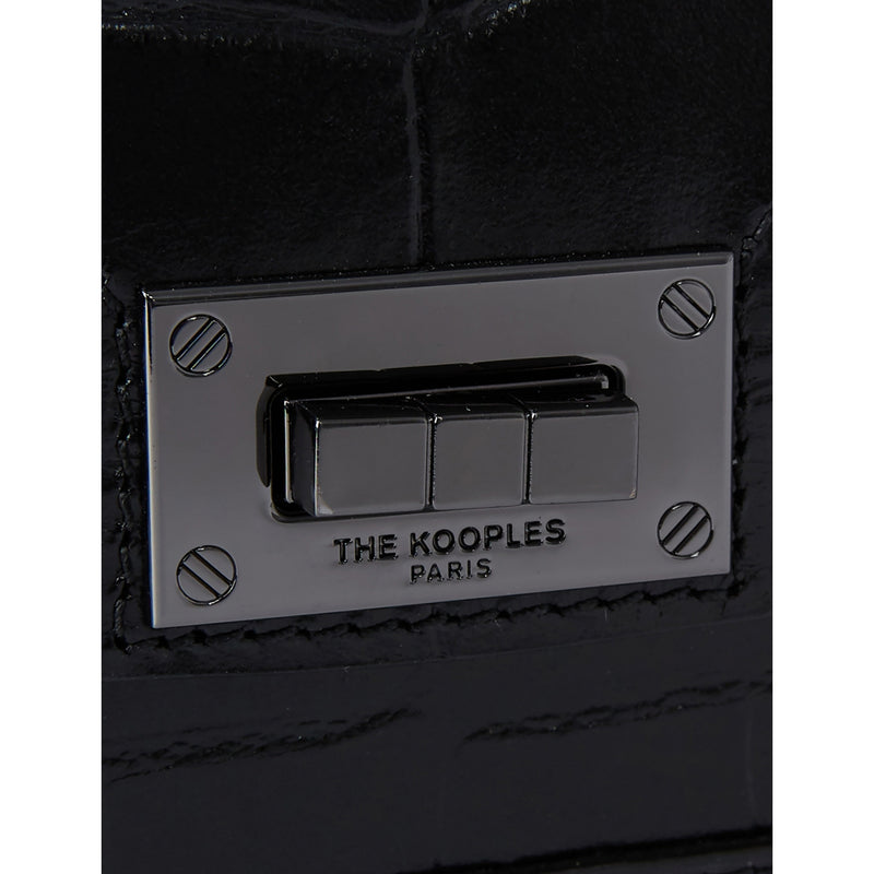 The Kooples Emily croc-embossed leather cross-body bag (British brand)