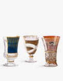 Seletti Hybrid Pannotia printed cocktail glasses set of three - British product
