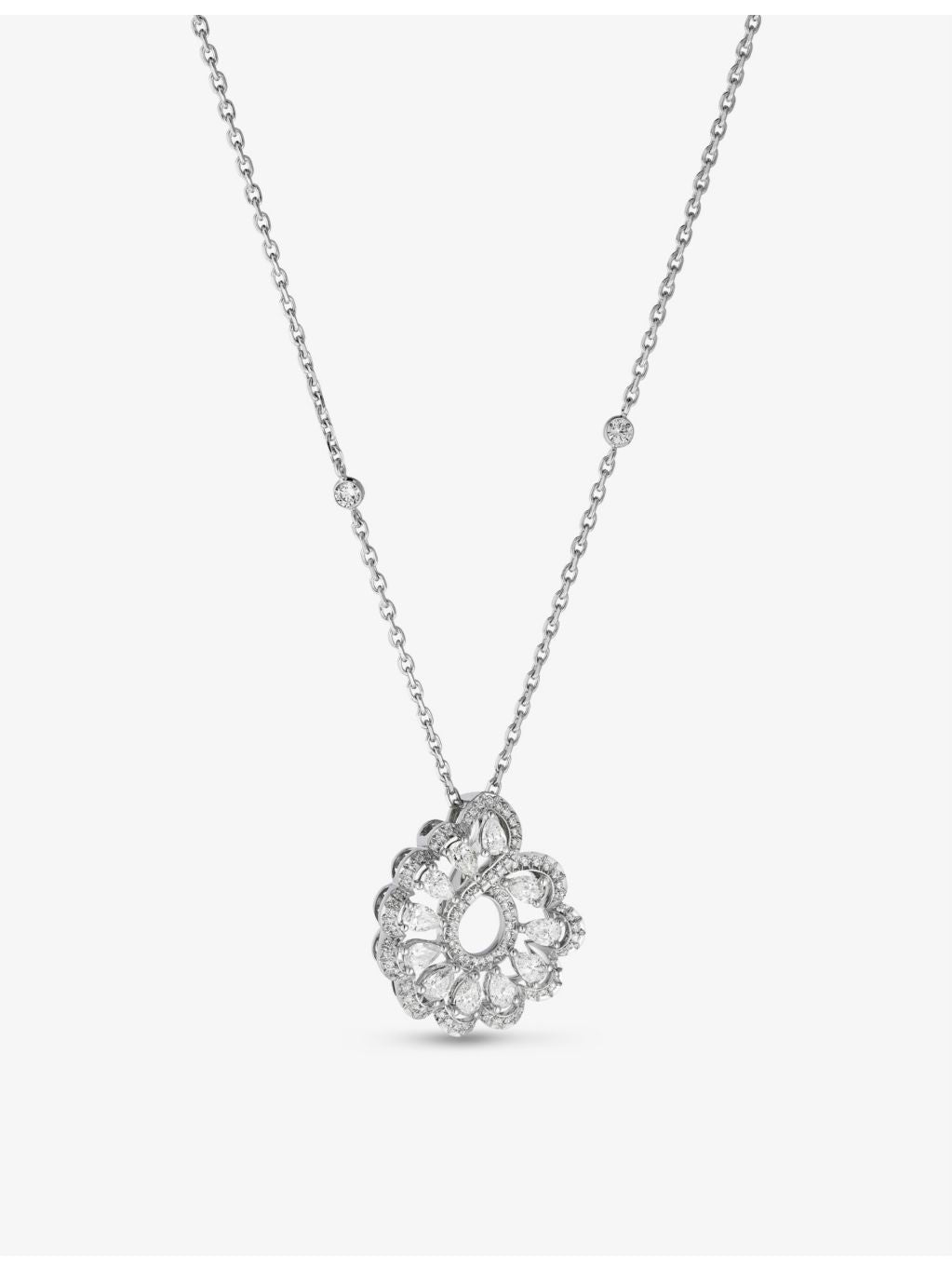 Chopard 18ct white gold 1.24ct diamond pendant necklace, imported from the UK