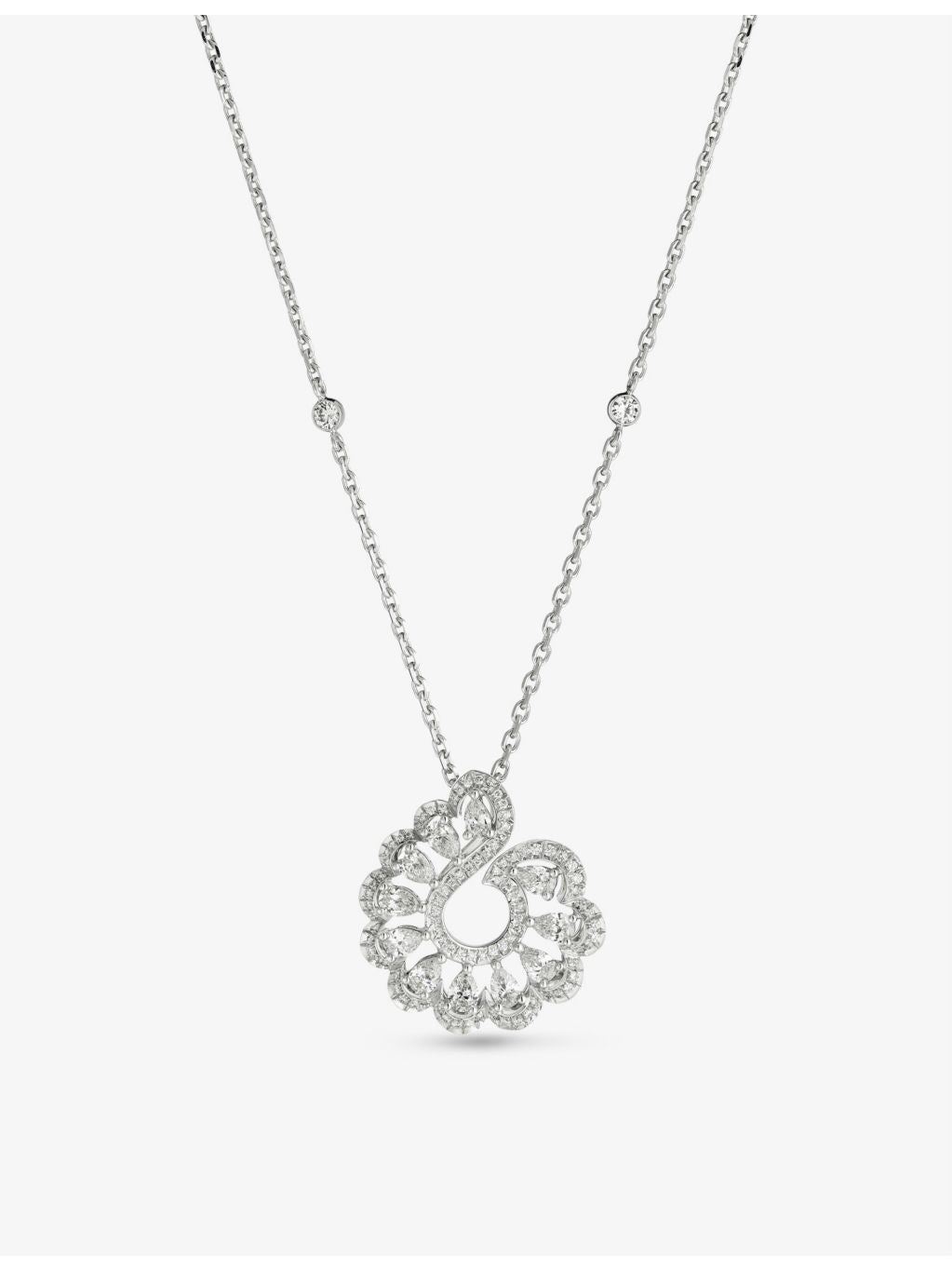 Chopard 18ct white gold 1.24ct diamond pendant necklace, imported from the UK
