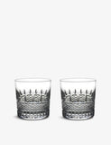 Waterford Irish Lace engraved crystal-glass tumblers set of two - British product