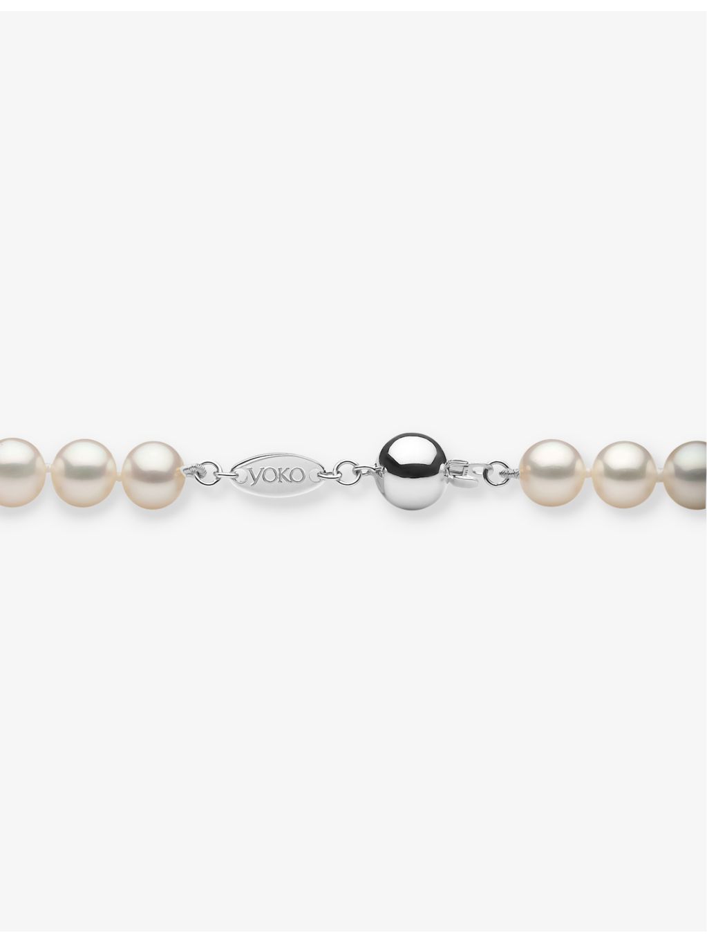 Yoko London white gold pearl necklace 45.7cm, imported from the UK
