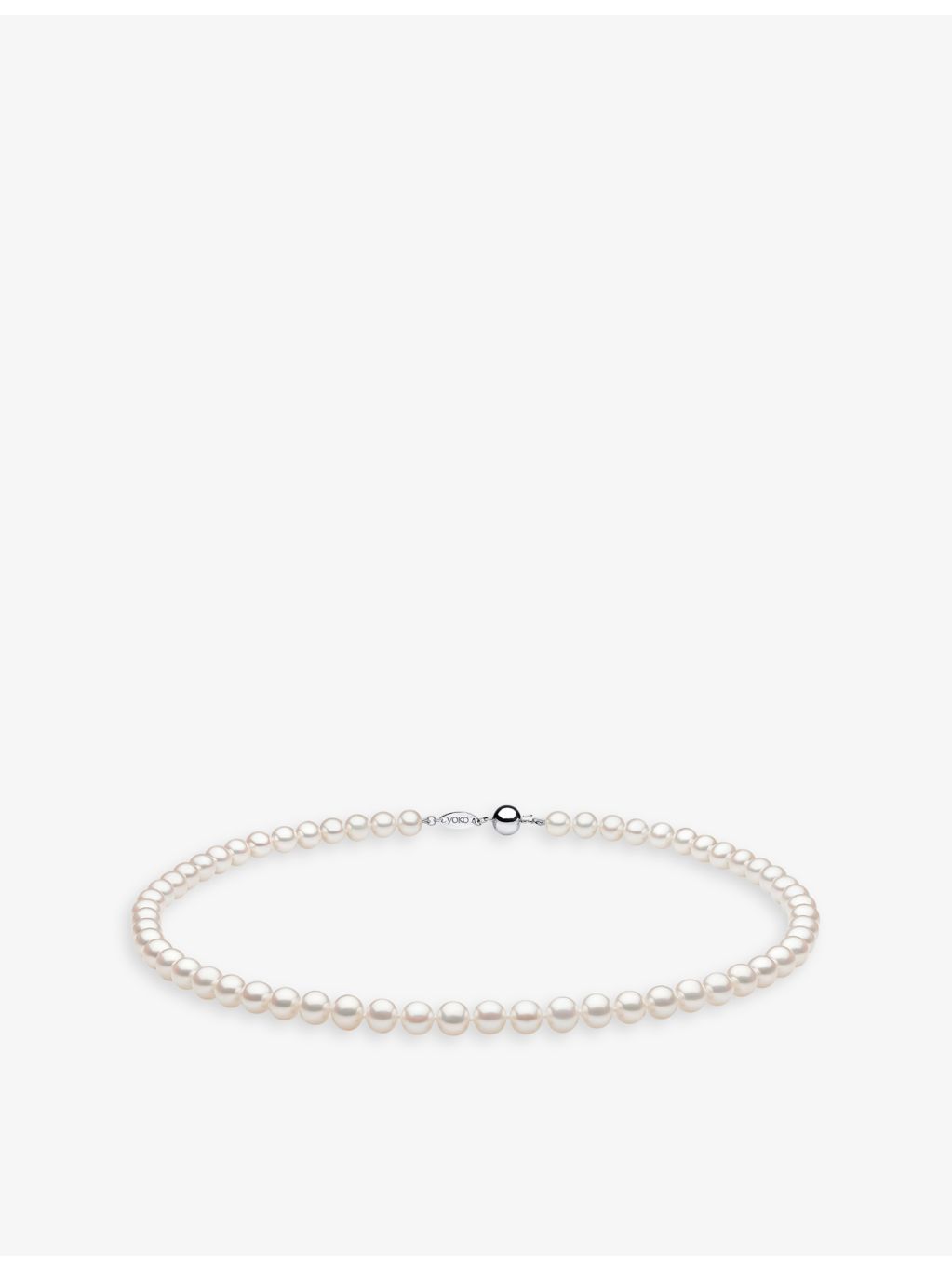 Yoko London white gold pearl necklace 45.7cm, imported from the UK