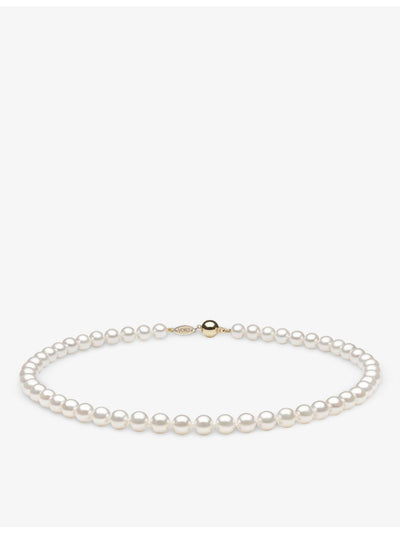selfridges Yoko London Classic 18ct Yellow Gold Freshwater Pearl Necklace 44cm- Buy online at McGrocer