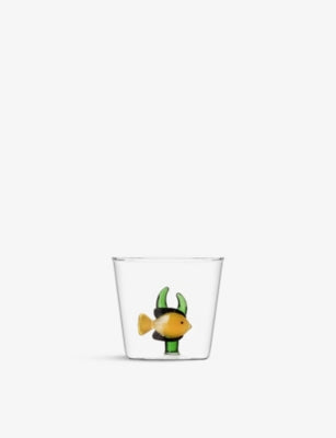 Ichendorf fish glass tumbler 8cm colourful (British brand)