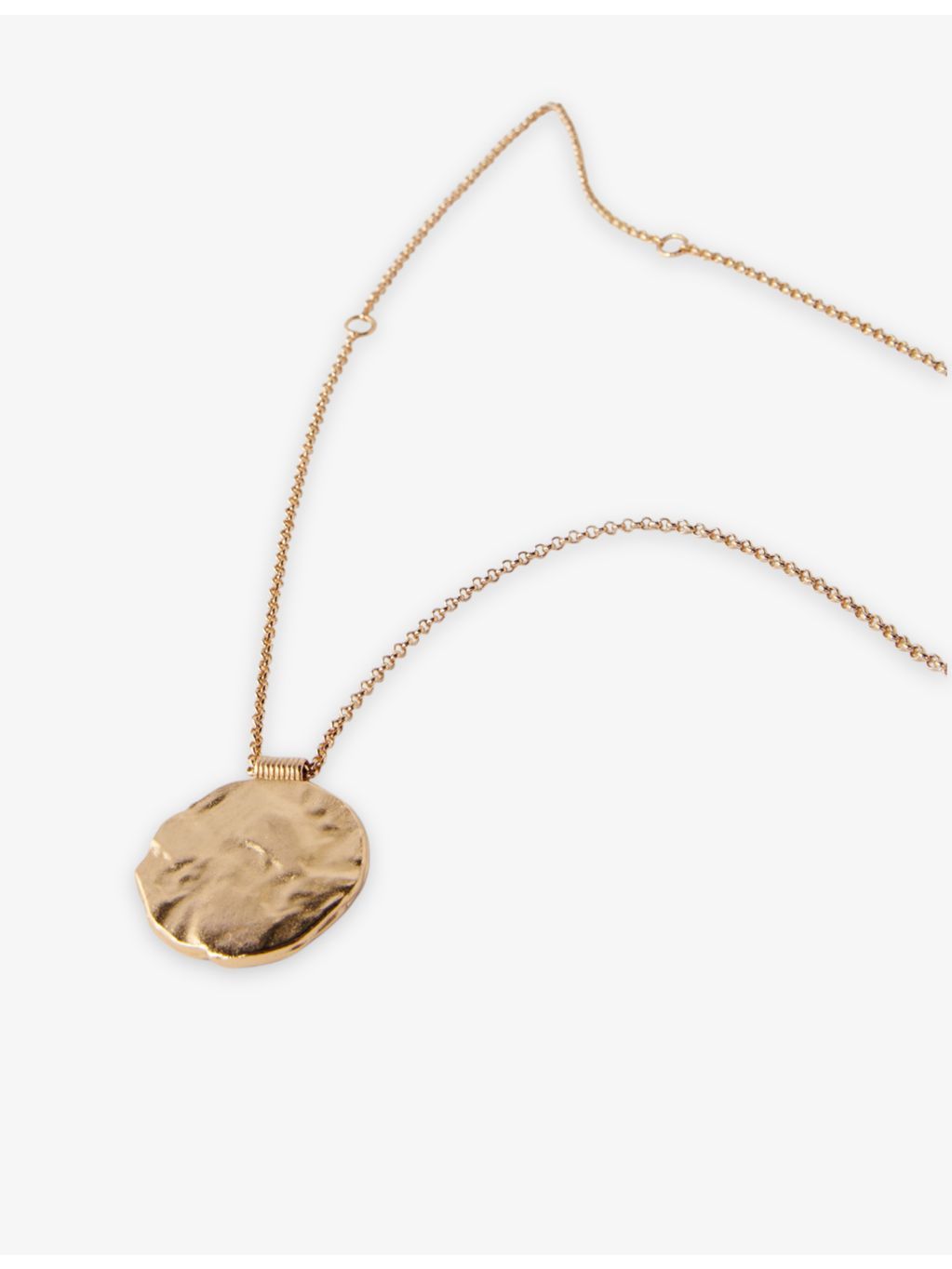 Maje Gemini brass coin necklace with zodiac medallion (British brand)