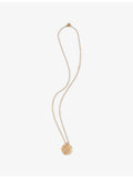 Maje Gemini brass coin necklace with zodiac medallion (British brand)