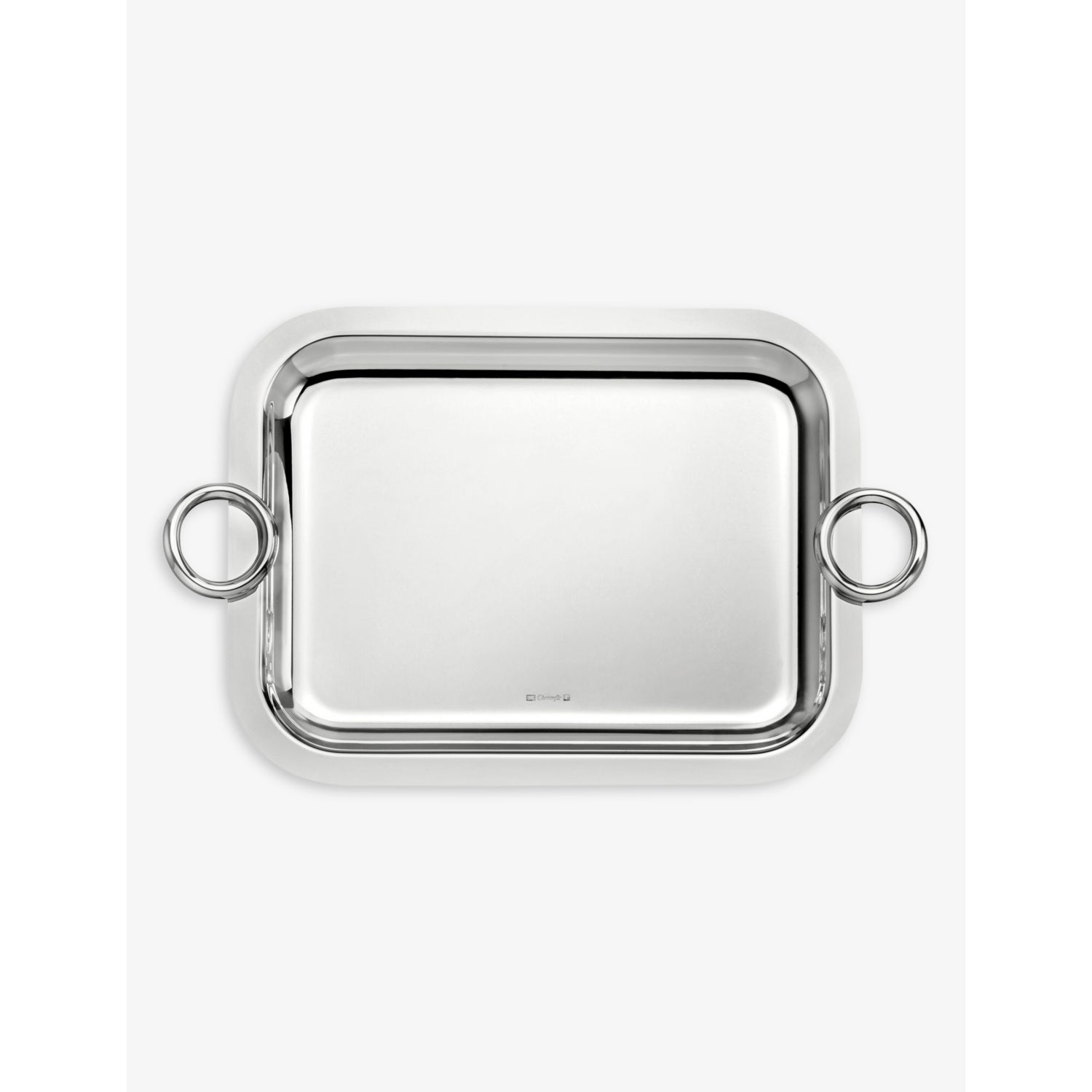 Christofle Vertigo silver-plated tray 20cm x 26cm, imported from the UK