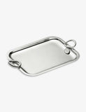 Christofle Vertigo silver-plated tray 20cm x 26cm, imported from the UK