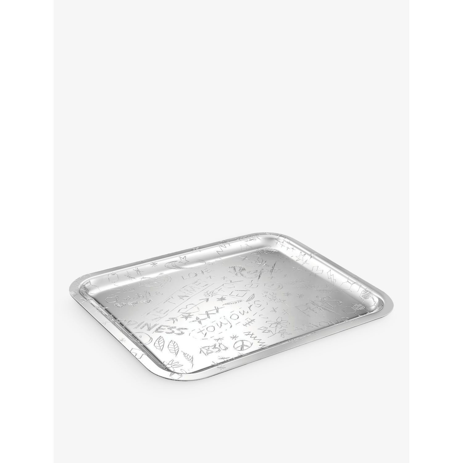 Christofle Graffiti silver-plated tray 36cm (British brand)