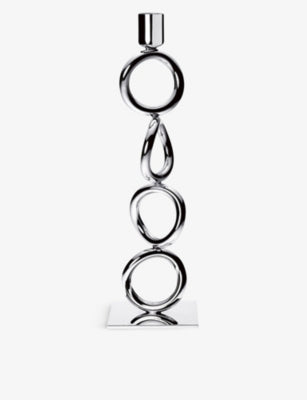 Christofle four-ring silver-plated candlestick 30cm - British product