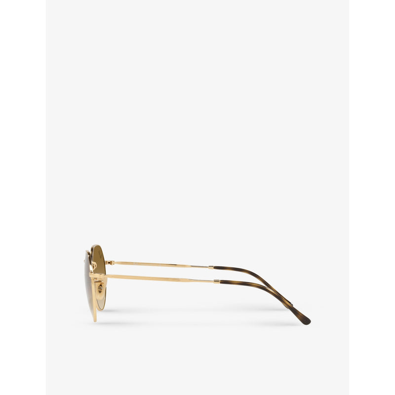 Ray-Ban hexagonal gold-toned metal sunglasses 55mm - British product