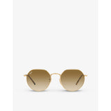 Ray-Ban hexagonal gold-toned metal sunglasses 55mm - British product