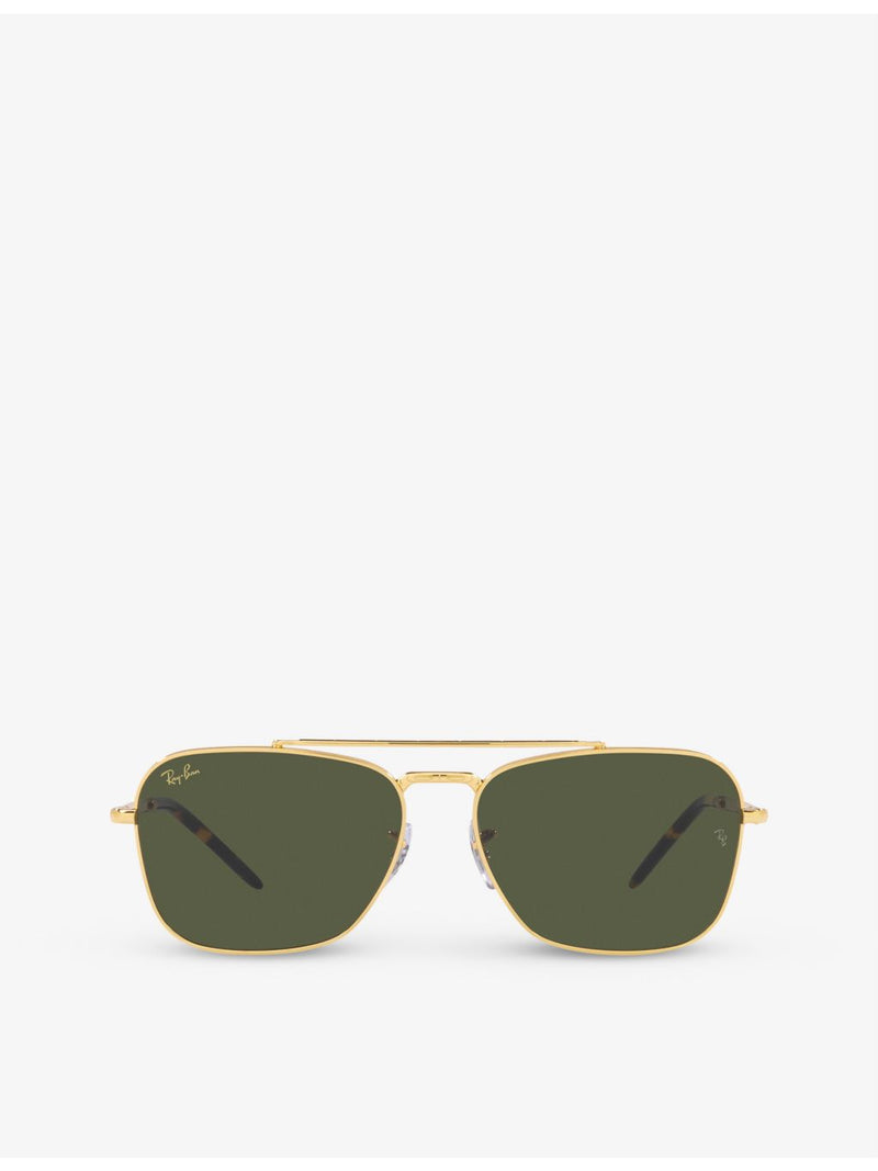 Ray-Ban Caravan square-frame metal sunglasses 58mm - British product
