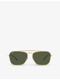 Ray-Ban Caravan square-frame metal sunglasses 58mm - British product