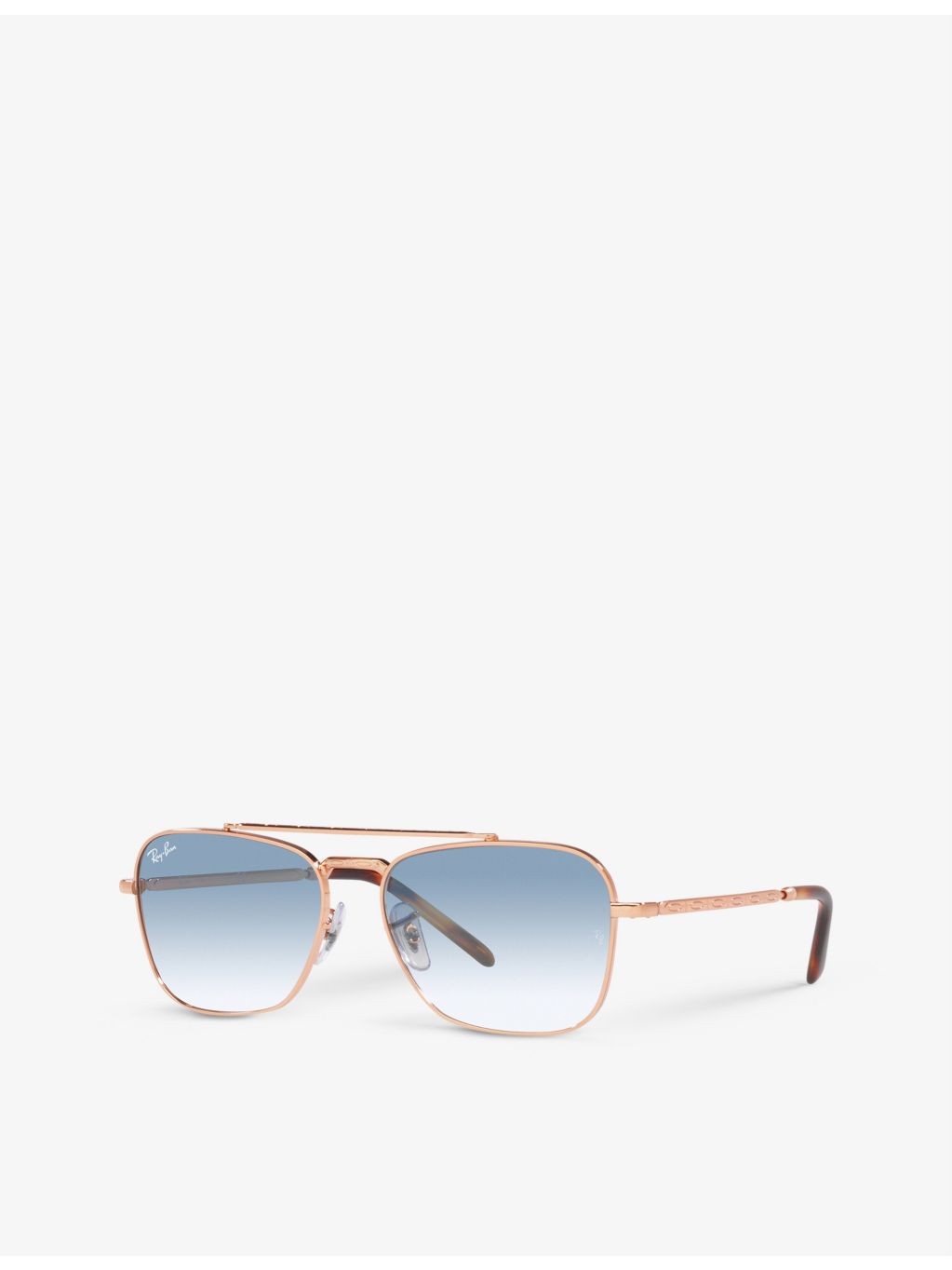 Ray-Ban RB3636 metal aviator sunglasses with clear gradient blue lenses (British brand)