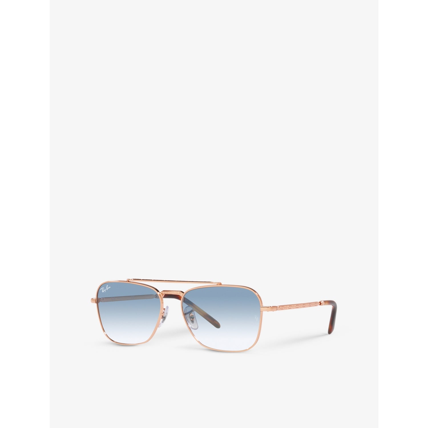 Ray-Ban RB3636 metal aviator sunglasses with clear gradient blue lenses (British brand)