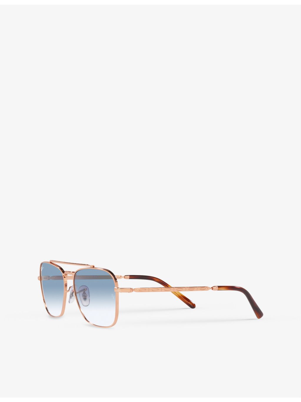 Ray-Ban RB3636 metal aviator sunglasses with clear gradient blue lenses (British brand)