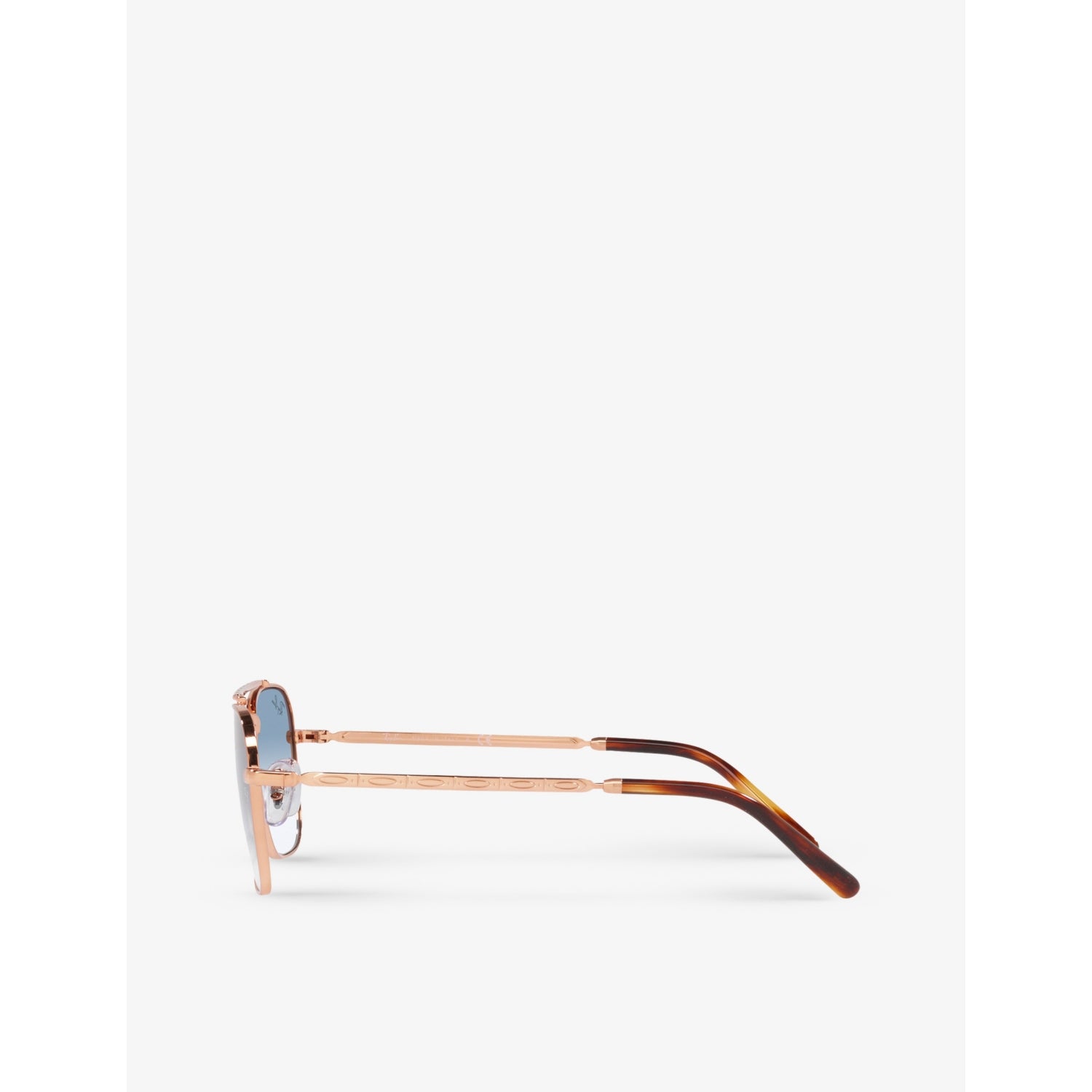 Ray-Ban RB3636 metal aviator sunglasses with clear gradient blue lenses (British brand)