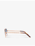 Ray-Ban RB3636 metal aviator sunglasses with clear gradient blue lenses (British brand)
