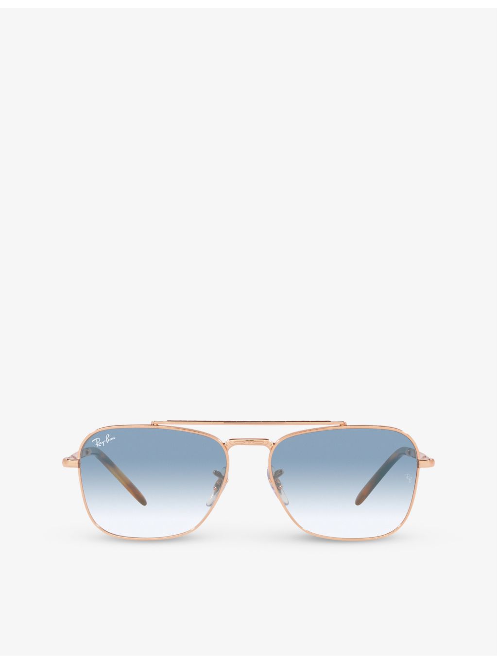 Ray-Ban RB3636 metal aviator sunglasses with clear gradient blue lenses (British brand)