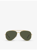 Ray-Ban RB3625 metal aviator sunglasses with polarised lenses (British brand)
