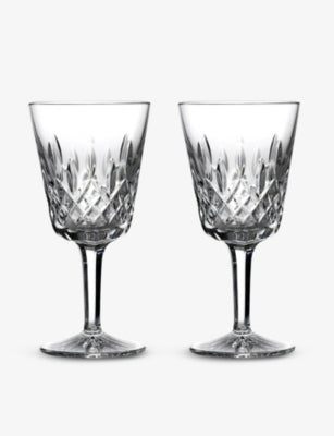 Waterford Lismore crystal glasses 285ml set of two, UK version