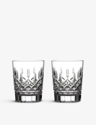 Waterford Lismore crystal whiskey tumblers set of two, imported from the UK