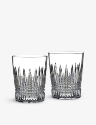 Waterford Lismore Diamond crystal tumbler glasses set of two - British product