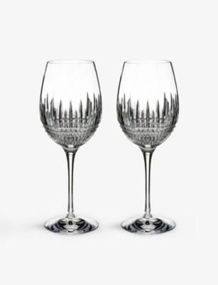Waterford Lismore Diamond Essence crystal goblets set of two - British product