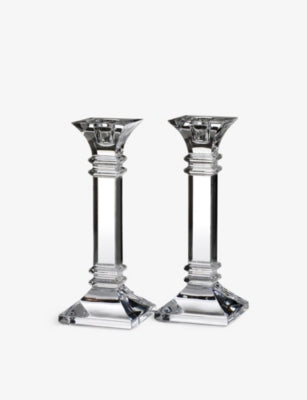 Waterford crystal candlesticks set of two 20cm, UK version