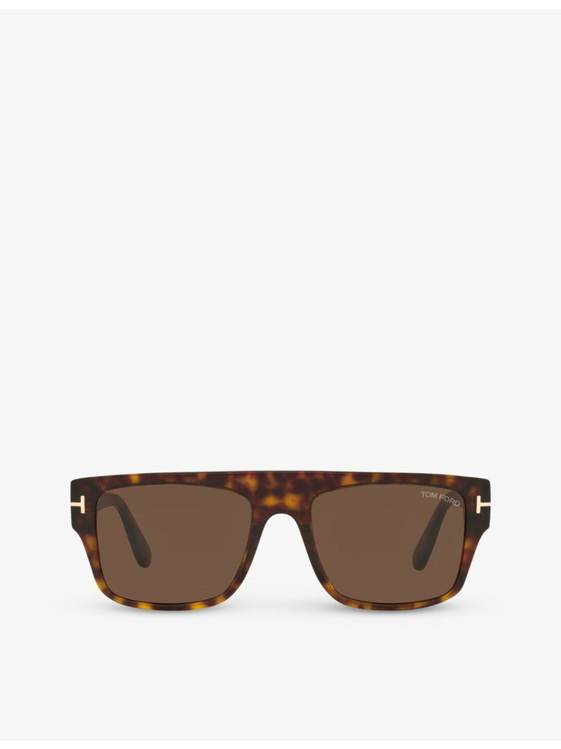 Tom Ford square-frame acetate sunglasses tortoiseshell (British brand)