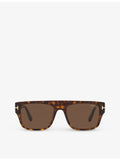 Tom Ford square-frame acetate sunglasses tortoiseshell (British brand)