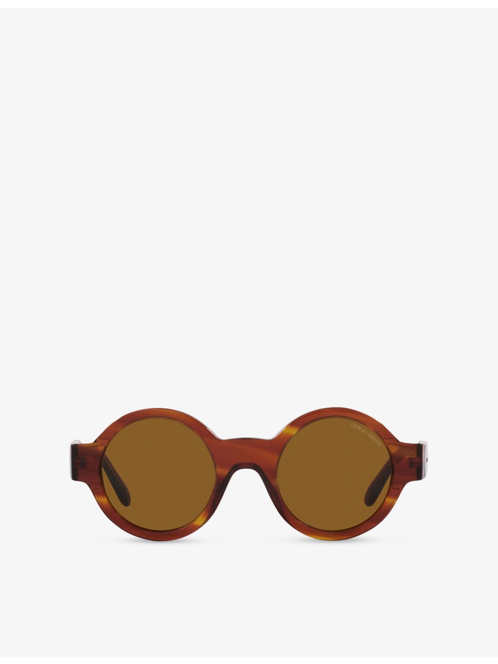 Giorgio Armani AR903M round acetate tortoiseshell sunglasses, imported from the UK