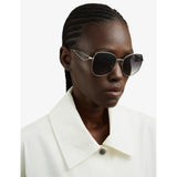 Prada PR 57YS aviator sunglasses in steel and polyamide (British brand)