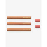 Traveler's Company brass pencil refill set 7.4cm with erasers, UK version