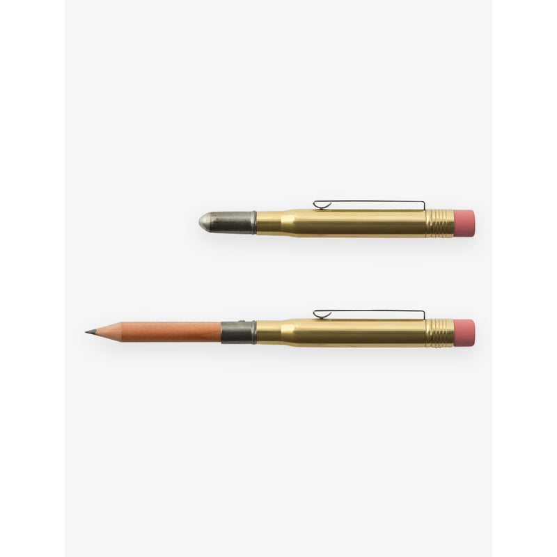 Traveler's Company brass pencil refill set 7.4cm with erasers, UK version