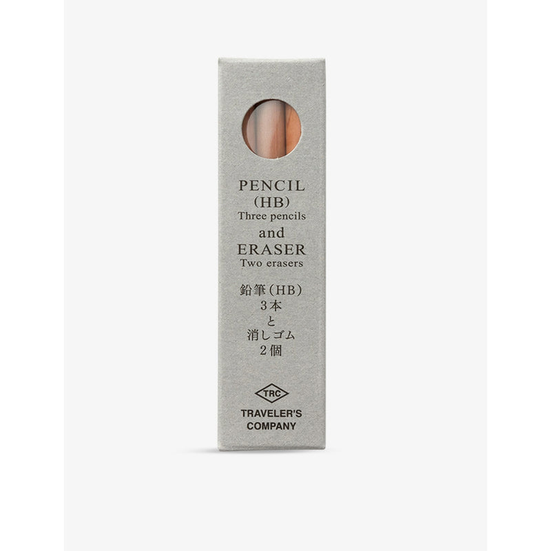 Traveler's Company brass pencil refill set 7.4cm with erasers, UK version