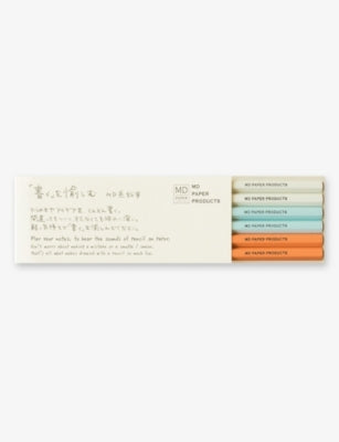 MD Paper logo-print coloured pencil set of six, UK version