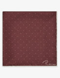 Reiss polka dot silk pocket square 32cm, UK version