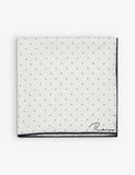 Reiss polka dot silk pocket square 32cm, UK version