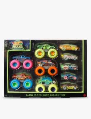 Hot Wheels monster truck glow in the dark set 1:64 scale, imported from the UK