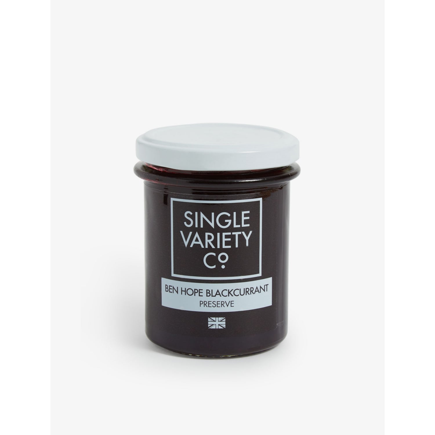 Single Variety Co Ben Hope blackcurrant preserve 220g, imported from the UK