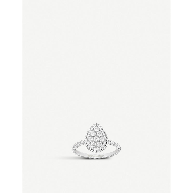 Serpent Bohème 18ct white-gold and 0.32ct brilliant-cut diamond ring - 53mm