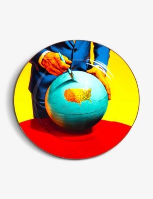 Seletti porcelain plate Globe 27cm, imported from the UK
