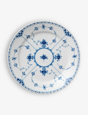 Royal Copenhagen porcelain plate Blue Fluted Half Lace 27cm - British product
