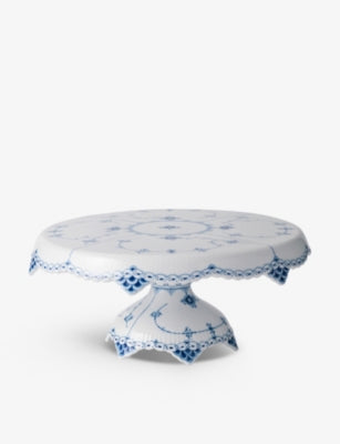 Royal Copenhagen Blue Fluted Half Lace cake stand 13.5cm - British product